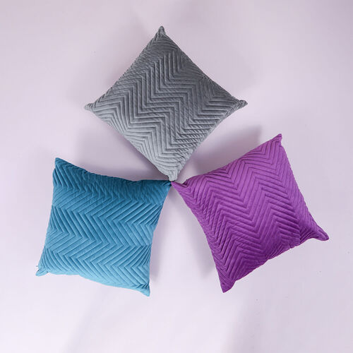 Triangle Stitch Cushion 58x58cm - Green