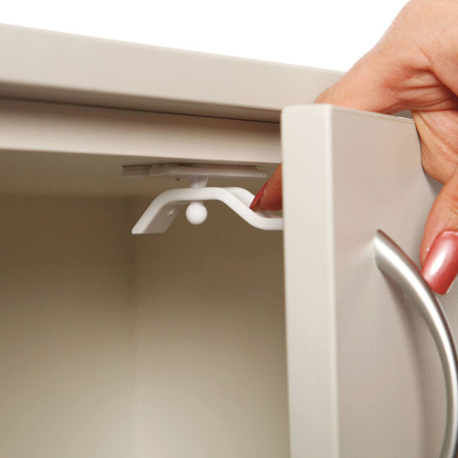 Adhesive Cupboard/Drawer Double-Latches 2Pk
