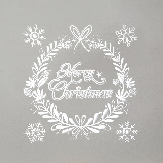 Christmas Silver Glitter Stickers