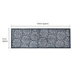 Flowers Black/Grey Mega Runner 57cm x 150cm