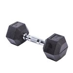 Body Go Rubber Hex Dumbbell 7.5kg
