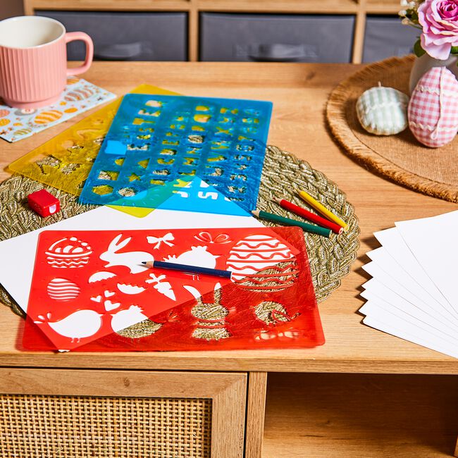 Easter Card Giant Stencil Craft Set