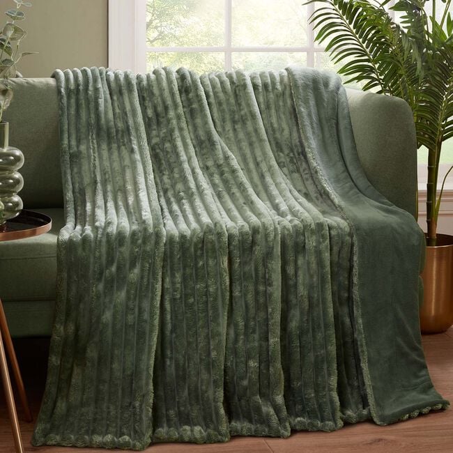 RUANE CORD VELVET GREEN 150x200cm Throw 