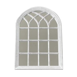 White Arched Garden Mirror