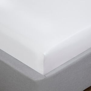 SINGLE FITTED SHEET Tencel/Cotton White
