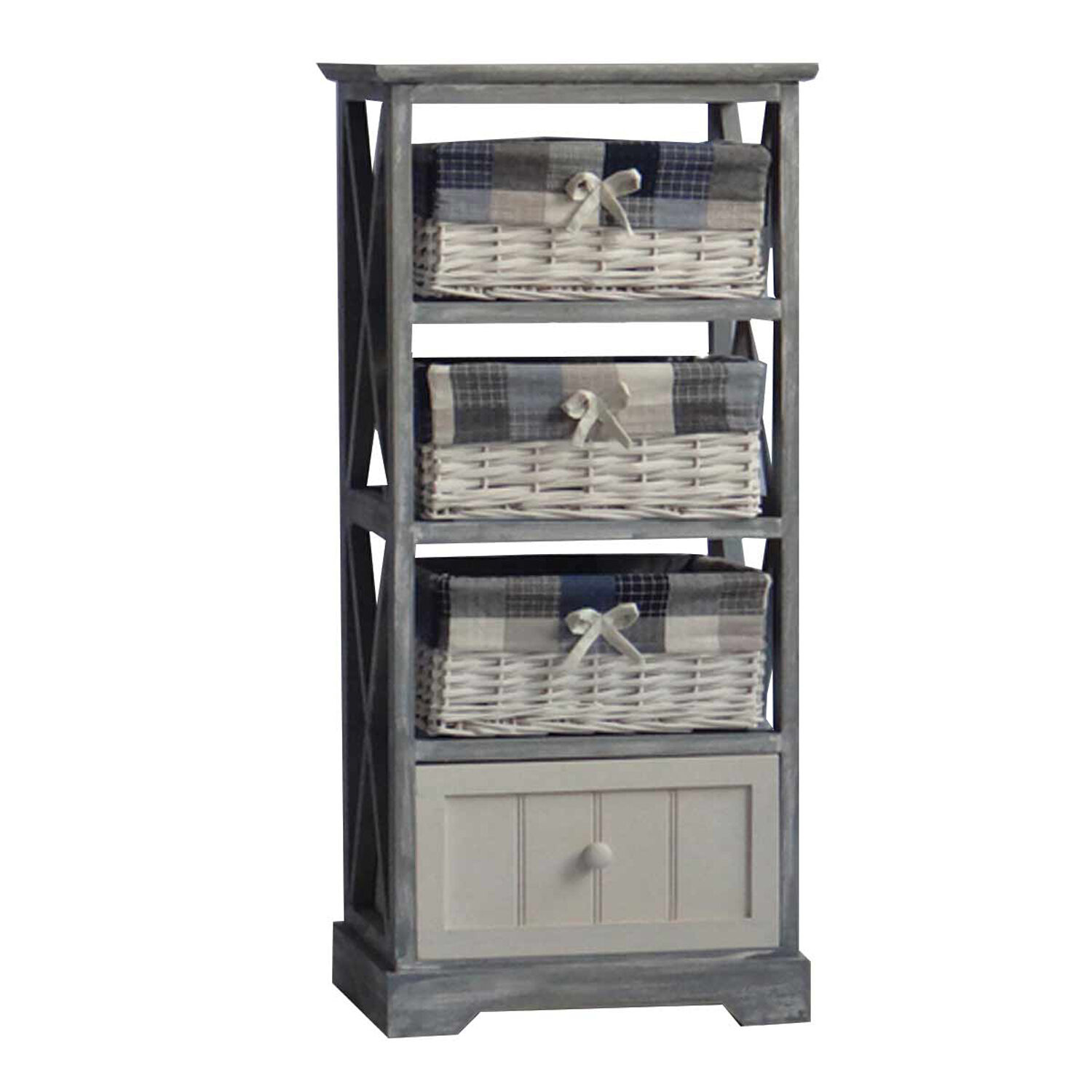 3 Drawers Meatl Cabinet Storage Units Cupboard Bedside Table