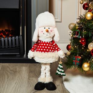 Snowman Standing with Winter Hat