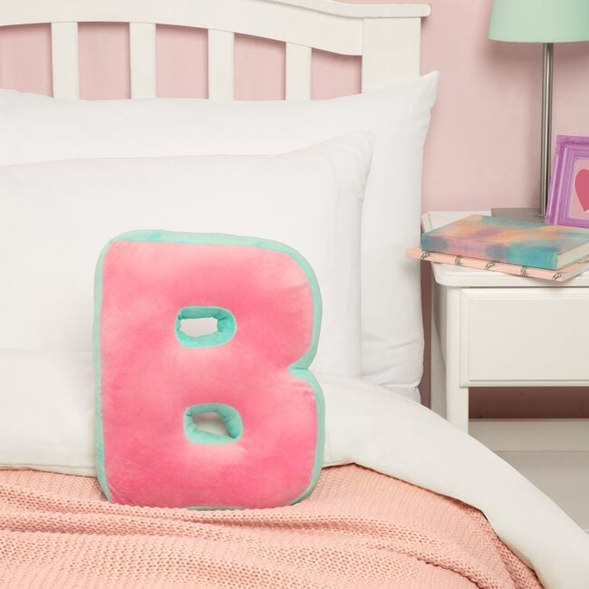 LETTER B Cushion Pink/Duck Egg