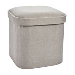 OVAL LINEN FOLDABLE SMALL Natural Ottoman