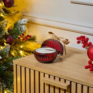 Ambianti Christmas Bauble Red 170g Candle