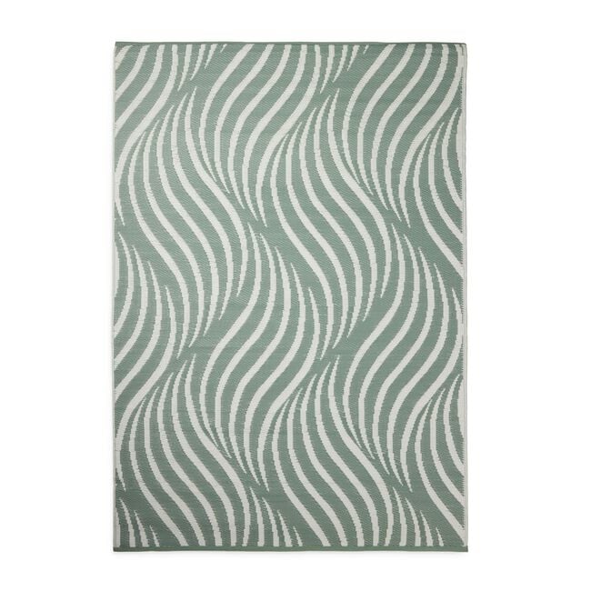 Swirls Green 150cm x 210cm Outdoor Mat - Green
