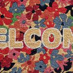 Floral Welcome Door Mat 40cm x 70cm
