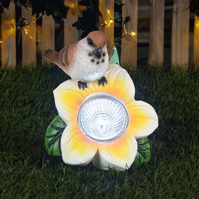 Solar Garden Light Flower and Bird