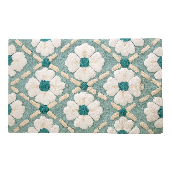 Tile Blue Bath Mat 50cm x 80cm