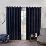 BLACKOUT & THERMAL HERRINGBONE NAVY 66x54 Curtain