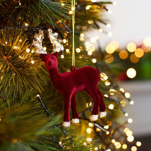 Velvet Reindeer Ornament