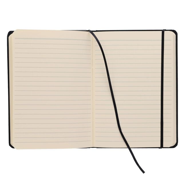 Concept A5 Black Ruled Journal w/ Elastic Closure