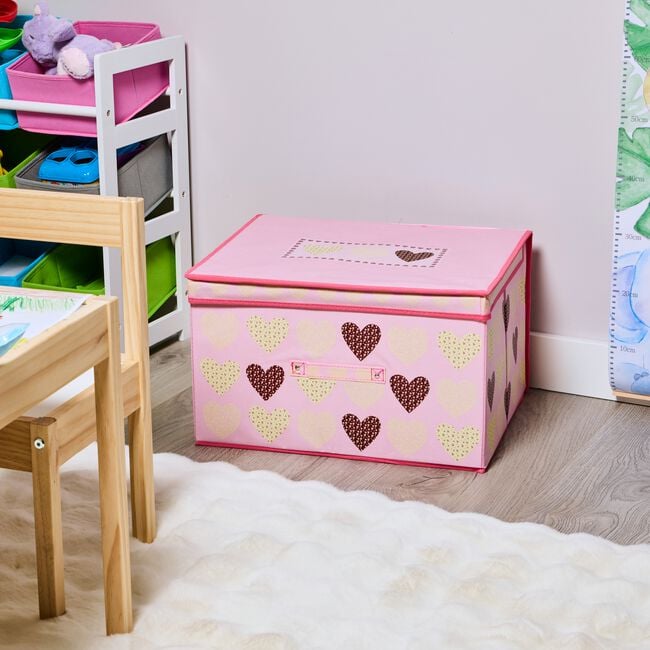 Hearts Foldable Storage Chest
