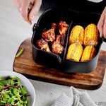 Tower Black Square Air Fryer Tray with Divider