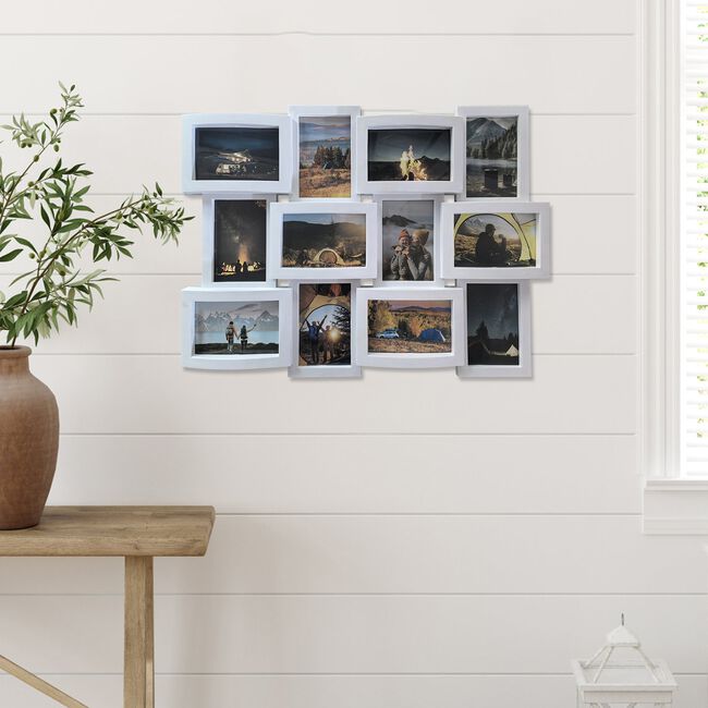12 Multi Aperture Photo Frame White