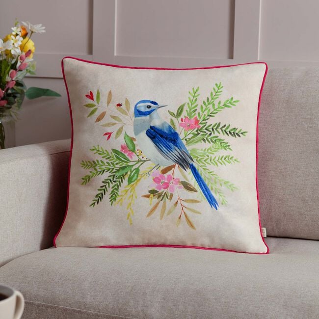 Evans Lichfield Hill Bluebird Cushion 45cm x 45cm