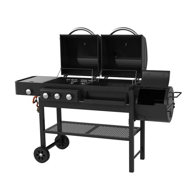 Mastercook Dual Function Gas & Charcoal Smoker BBQ