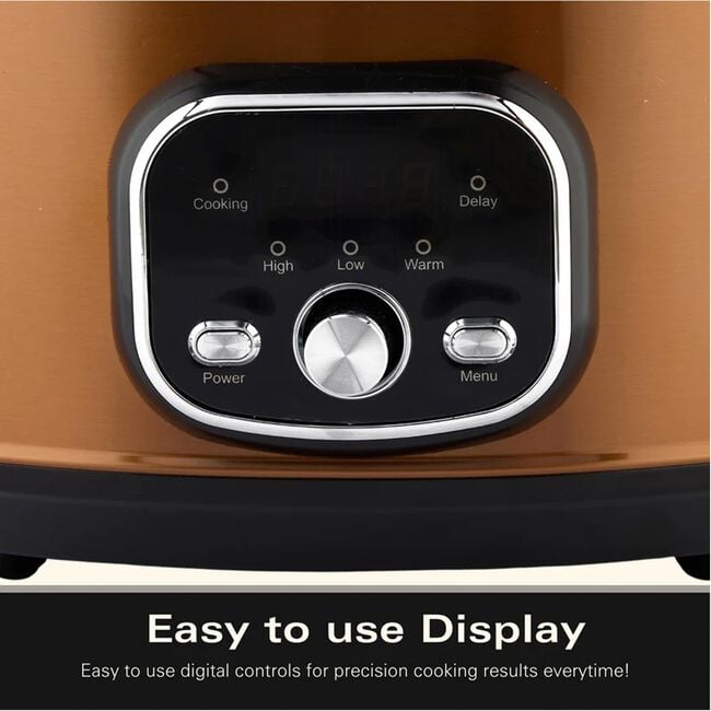 Hamilton Beach 6.5L Digital Copper Slow Cooker 