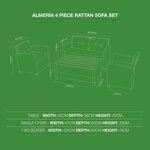 Almeria 4 Piece Rattan Sofa Set