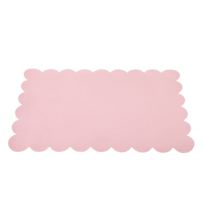 SCALLOP LEATHER Lilac Placemat