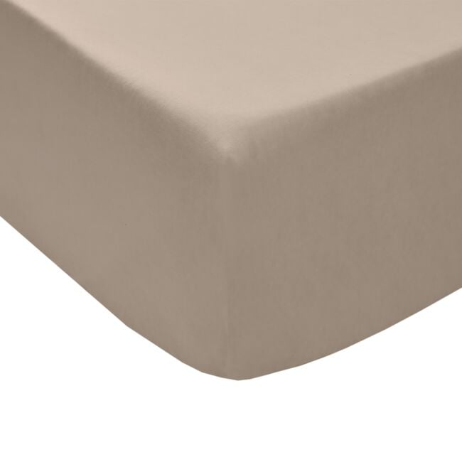 SUPER KING FITTED SHEET Luxury Percale Caramel 3D