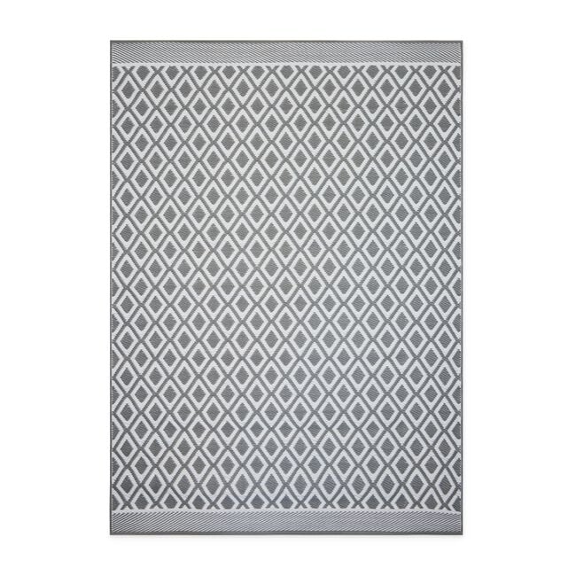 Lomara Lozenge Outdoor Rug 150cm x 210cm - Grey