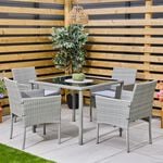 Modena Rattan Dining Set 5 Piece