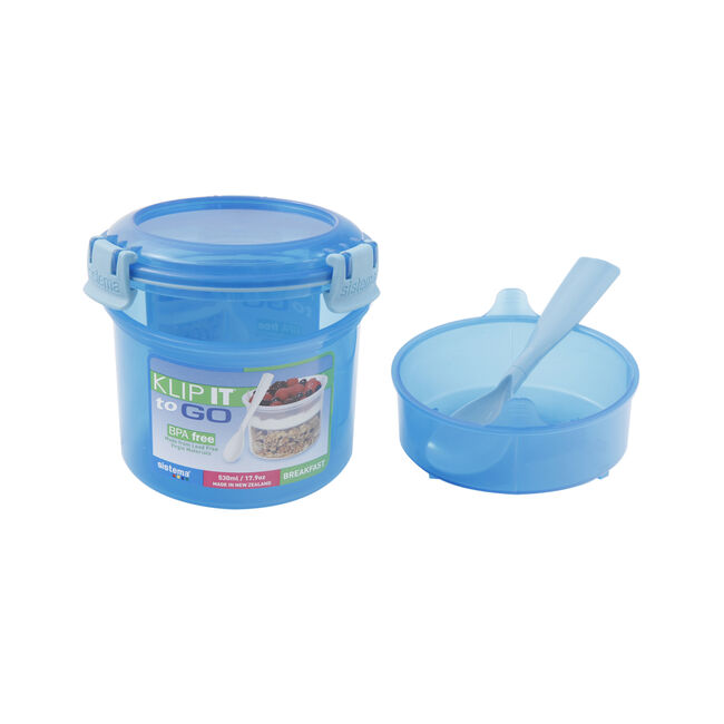 Klip It Airtight Breakfast Lunch Box With Cutlery