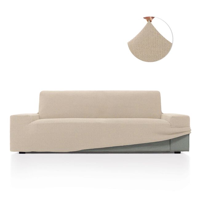 TWO WAY SUPER STRETCH ECRU 3 Seater Sofa Cover