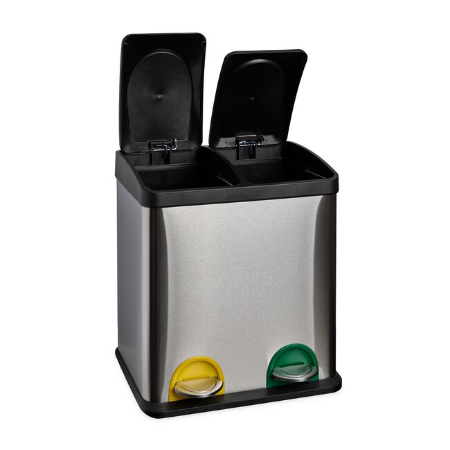 30L Double Recycling Kitchen Bin 