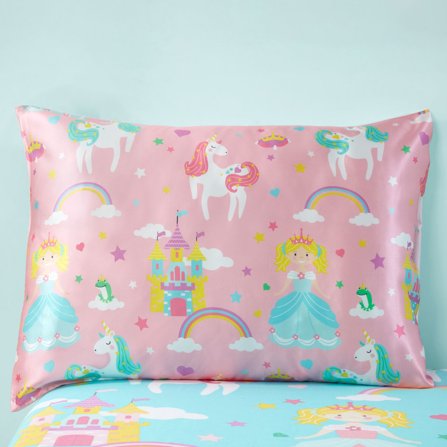Rainbow Kingdom Silk Junior Pillowcase 40cm x 60cm Home Store + More