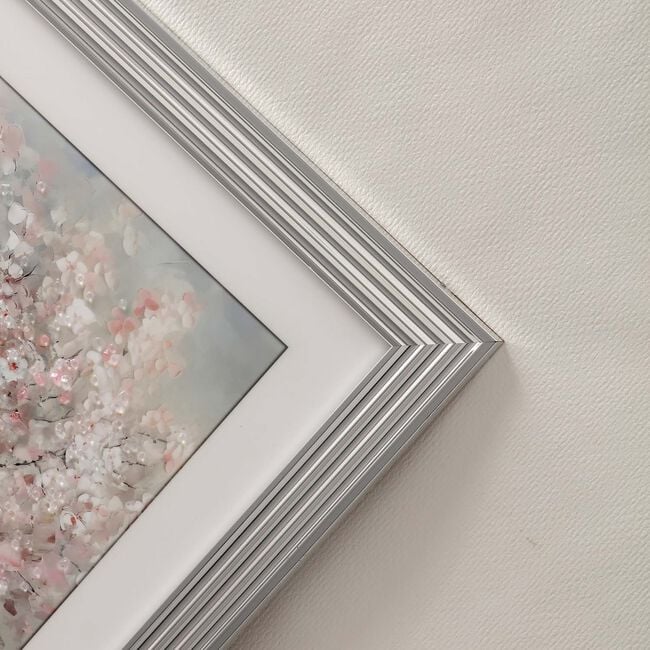 Cherry Blossom Jewelled Framed Art 60cm x 60cm