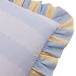WYLDER BIRDIE STRIPE LEMON/SKY 45X45 Cushion