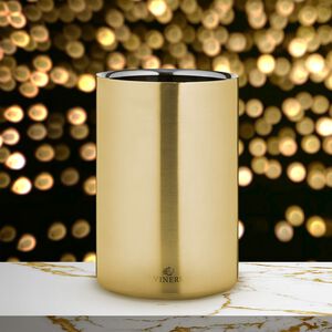 Viners Barware 1.3L Double Wall Wine Cooler - Gold