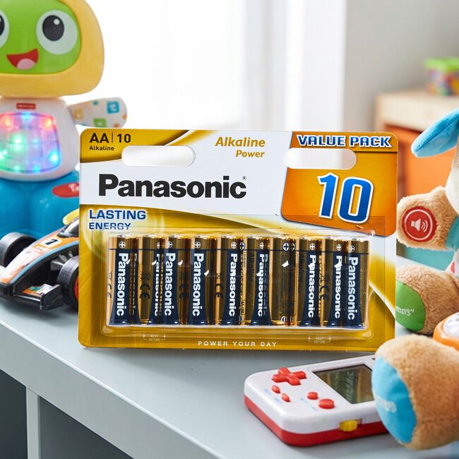 Panasonic Alkaline Power 10 Pack AA Batteries