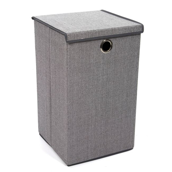 Tweed Light Grey Foldable Laundry Hamper