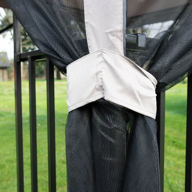 Havana Steel Gazebo with Mesh Curtain