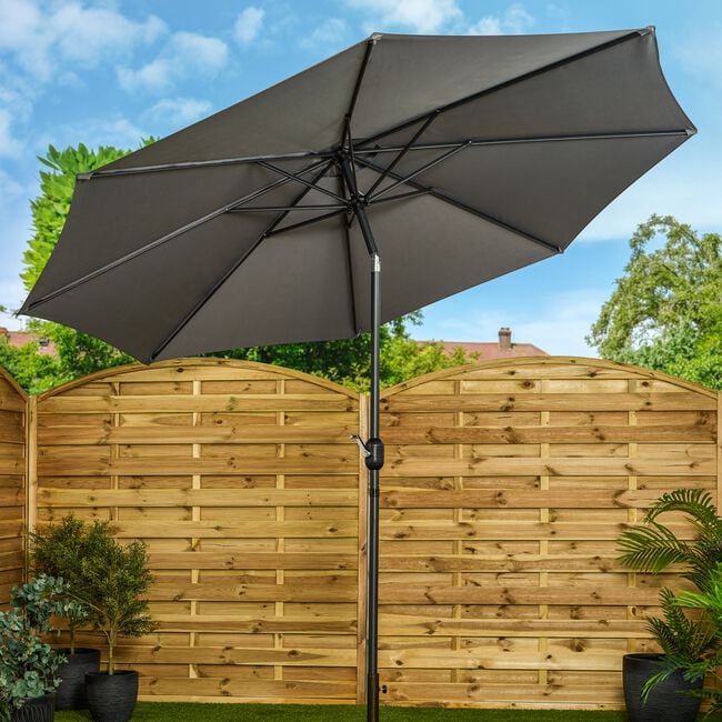 3M Crank & Tilt Sun Parasol - Grey 