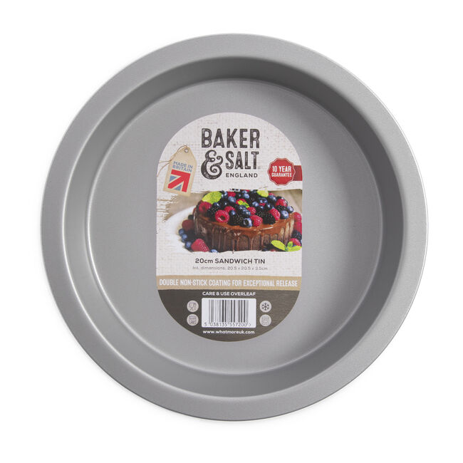Baker & Salt Silver Sandwich Cake Tin 8″