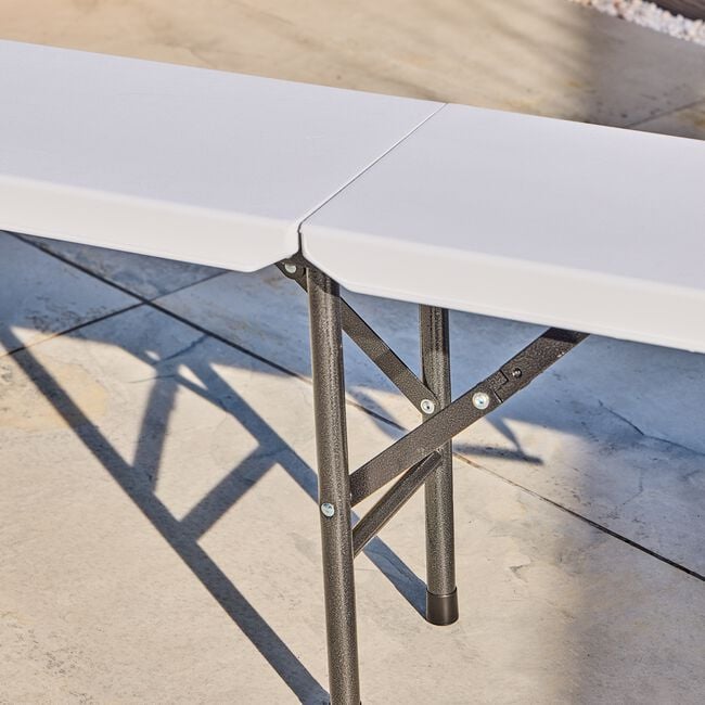 White Folding Garden Bench 1.8M