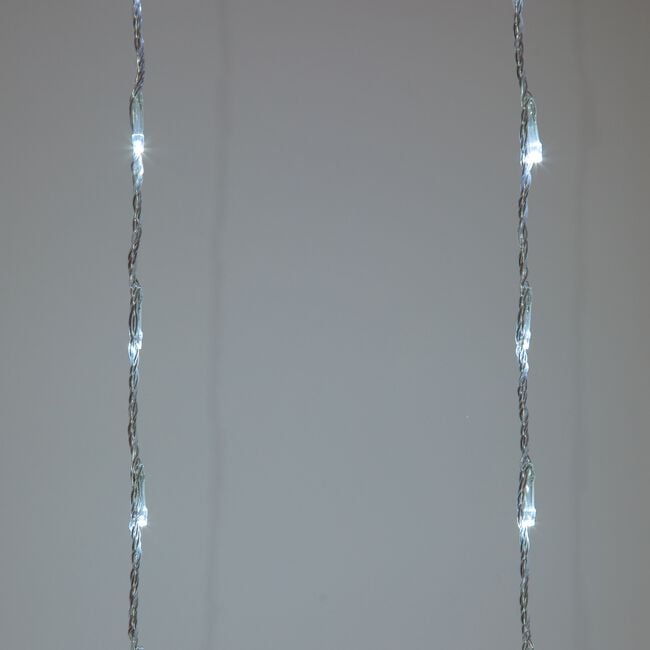 240 White LED Waterfall Curtain Christmas Lights