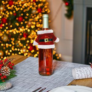 Santa Suit Bottle Cover