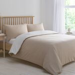 SINGLE DUVET COVER Luxury Percale Caramel/Cream