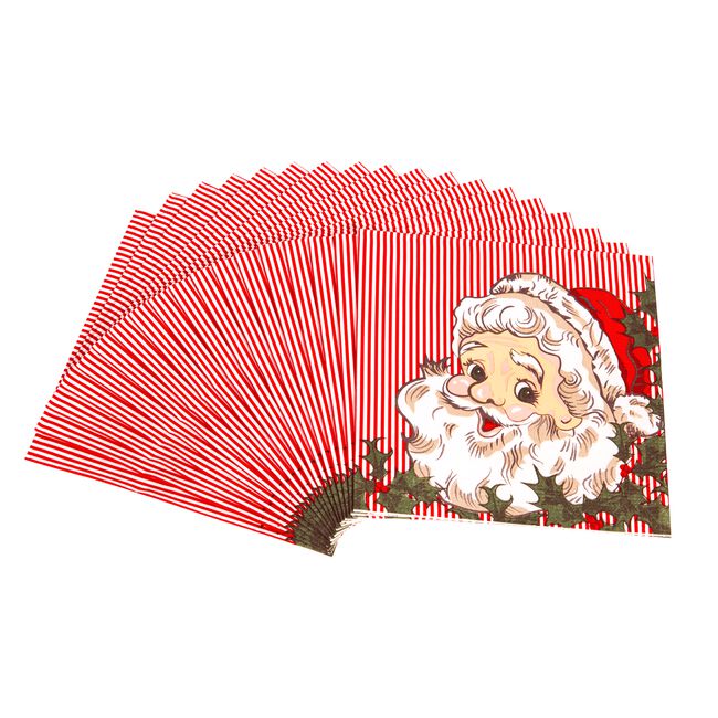 Santa Stripe Napkins 20 Pack 