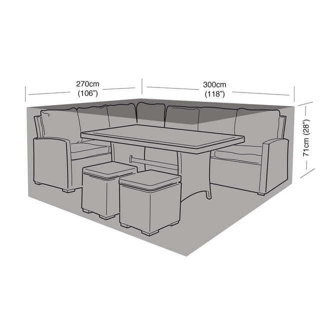 160GSM Garland Large Dining Set Cover 2.7m x 3m